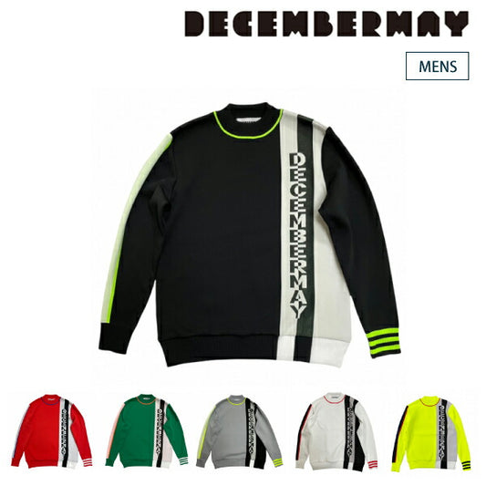 DECEMBERMAY ディセンバーメイ メンズ Stripe logo highneck knit モックネックニット 保温性 1-112-1015