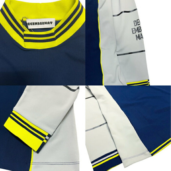 DECEMBERMAY ディセンバーメイ メンズ Hybrid cutting mock neck UVカット 接触冷感 1-205-0125