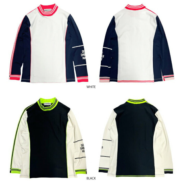 DECEMBERMAY ディセンバーメイ メンズ Hybrid cutting mock neck UVカット 接触冷感 1-205-0125