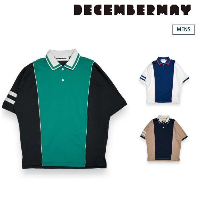 DECEMBERMAY ディセンバーメイ メンズ Bicolor Dolman sleeve polo UVカット 1-305-0124