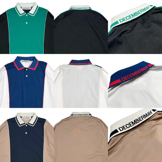 DECEMBERMAY ディセンバーメイ メンズ Bicolor Dolman sleeve polo UVカット 1-305-0124