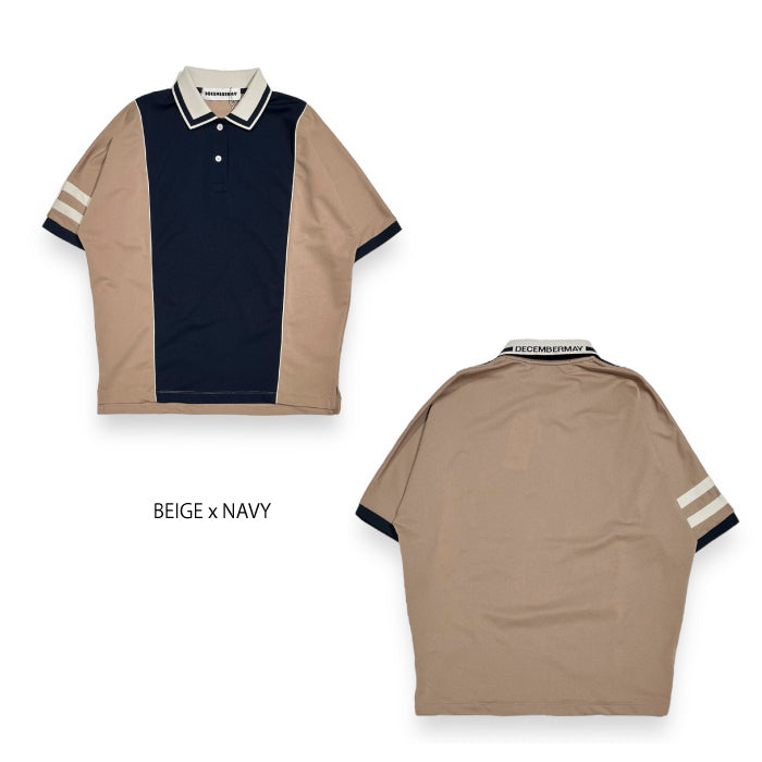 DECEMBERMAY ディセンバーメイ メンズ Bicolor Dolman sleeve polo UVカット 1-305-0124