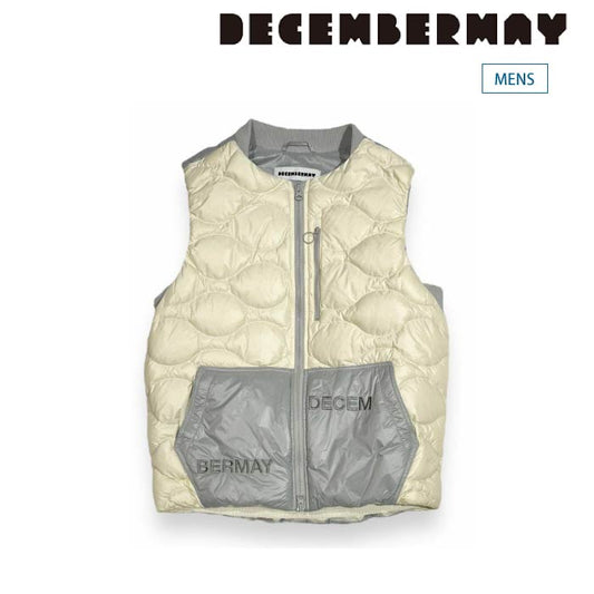 DECEMBERMAY ディセンバーメイ ゴルフウェア メンズ Color scheme quilting down vest ダウンベスト 撥水性 防静電気加工 軽量 1-312-1505