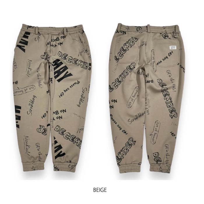 DECEMBERMAY ディセンバーメイ メンズ Scribble air cushion pants/裏起毛ダンボールニット パンツ 1-312-2046