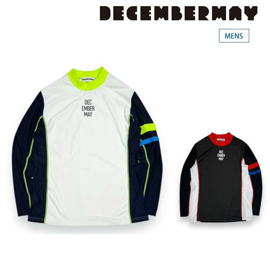 DECEMBERMAY ディセンバーメイ ゴルフウェア メンズ Bi-color long sleeve Mock / MAN 長袖シャツ モックネック 吸水速乾 1-412-0514