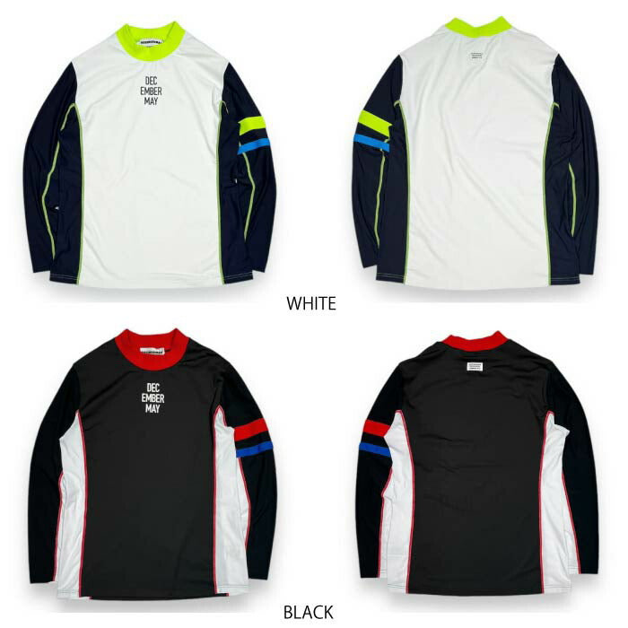 DECEMBERMAY ディセンバーメイ ゴルフウェア メンズ Bi-color long sleeve Mock / MAN 長袖シャツ モックネック 吸水速乾 1-412-0514