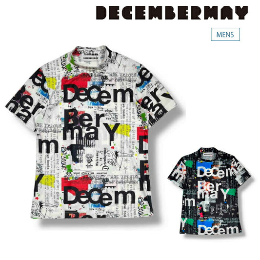 DECEMBERMAY ディセンバーメイ ゴルフウェア メンズ Graffiti mock neck shirt/ MEN 速乾