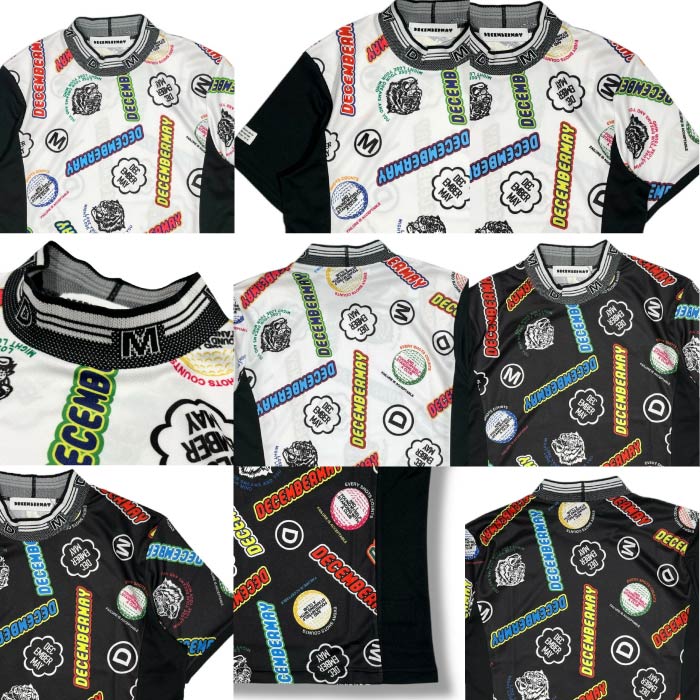 DECEMBERMAY ディセンバーメイ ゴルフウェア メンズ モックネックシャツ Livelimix mock neck shirt/ MEN 清涼感 吸湿速乾 防透 UV 高機能素材 1-505-0155