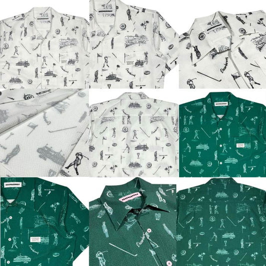 DECEMBERMAY ディセンバーメイ ゴルフウェア メンズ 半袖襟付きシャツ Vintagegolf seersucker shirt/ MEN 吸湿速乾 ストレッチ 1-505-1112