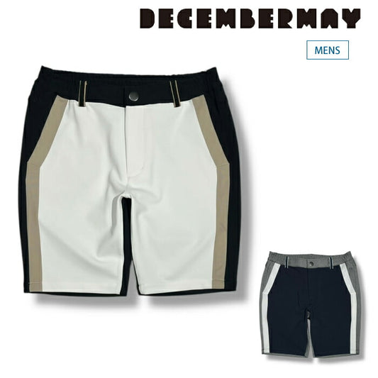 DECEMBERMAY ディセンバーメイ メンズ Slender Duality short Pants MEN バイカラーショートパンツ レギュラーフィットシルエット ストレッチ 1-505-2109