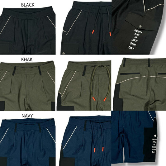 DECEMBERMAY ディセンバーメイ ゴルフウェア メンズ Coolness mesh cargo shorts/ MAN カーゴショートパンツ 吸水速乾 防シワ 1-505-2110