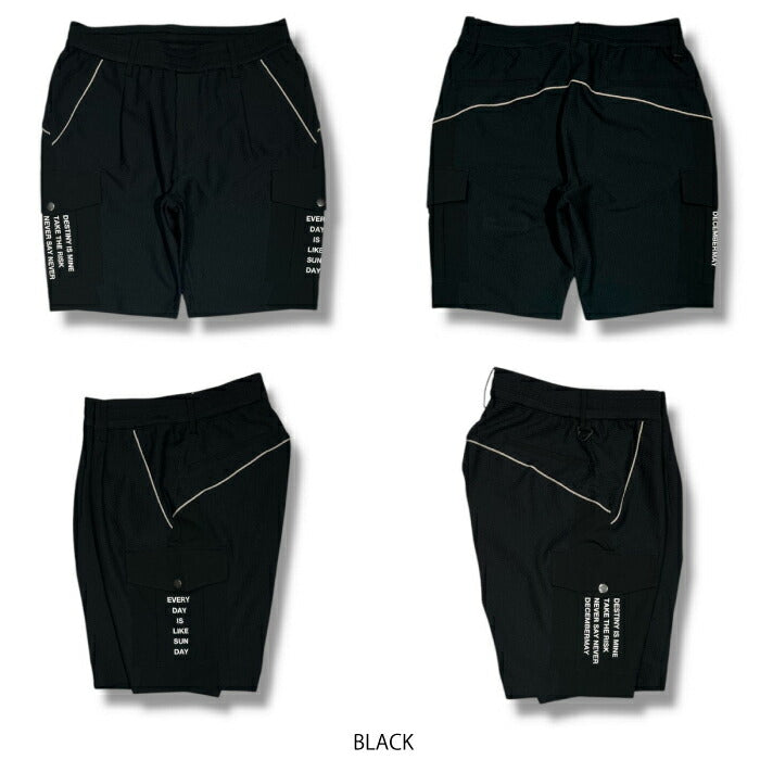 DECEMBERMAY ディセンバーメイ ゴルフウェア メンズ Coolness mesh cargo shorts/ MAN カーゴショートパンツ 吸水速乾 防シワ 1-505-2110