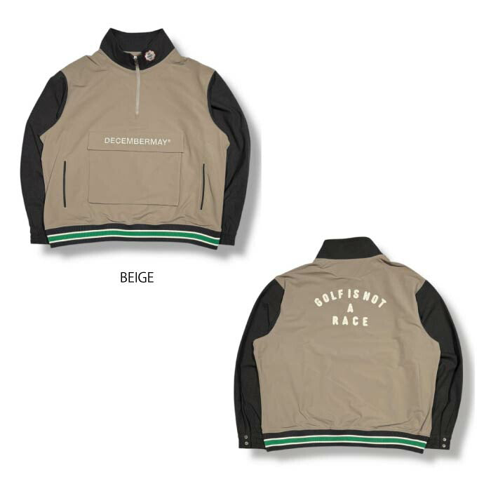 DECEMBERMAY ディセンバーメイ ゴルフウェア メンズ Glen Halfzip Jacket  MEN ハーフジップ ブルゾン 裏起毛 撥水性 防風性 1-512-1510