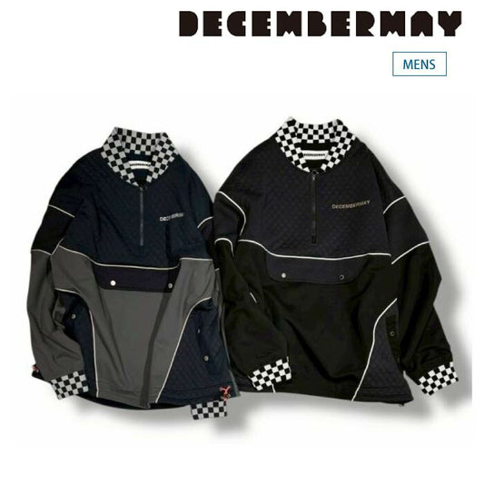 DECEMBERMAY ディセンバーメイ ゴルフウェア メンズ キルト 裏起毛 ジップアップブルゾン Quilt quarterzip blouson / MEN ブルゾン アウター あったか 軽量 ストレッチ セットアップ対応 1-512-1511
