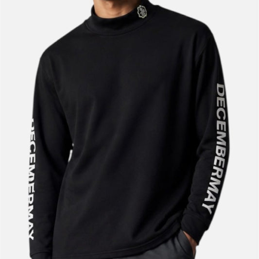 DECEMBERMAY ディセンバーメイ ゴルフウェア メンズ Effortless inner boa mock neck/ MEN 長袖シャツ モックネック 裏起毛 裏面ボア 保温性 伸縮性 日本製 1-612-0538