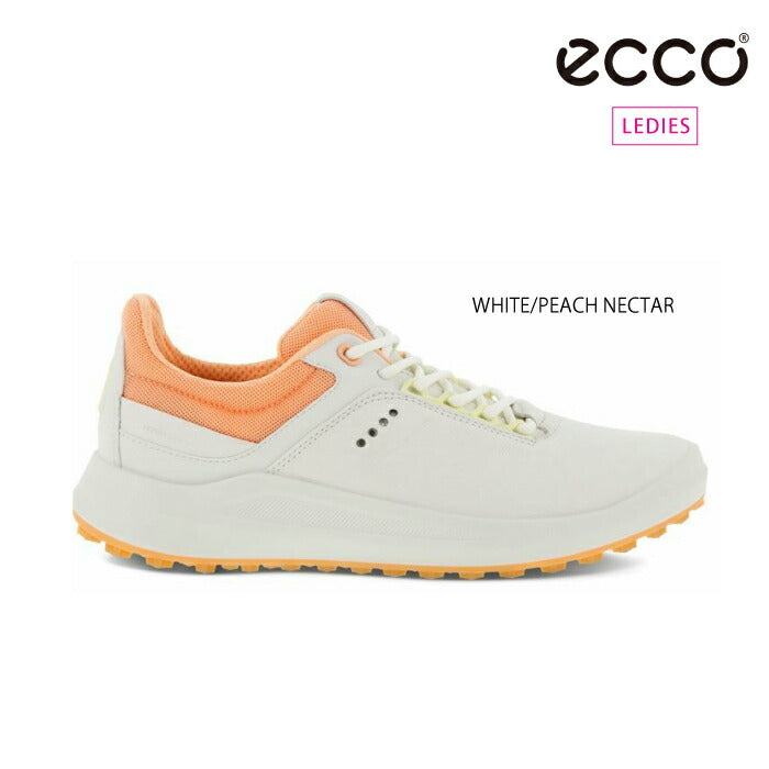ECCO エコー レディース Women's GOLF CORE GOLF SHOE WHITE/PEACH NECTAR 撥水性・柔軟性 100403