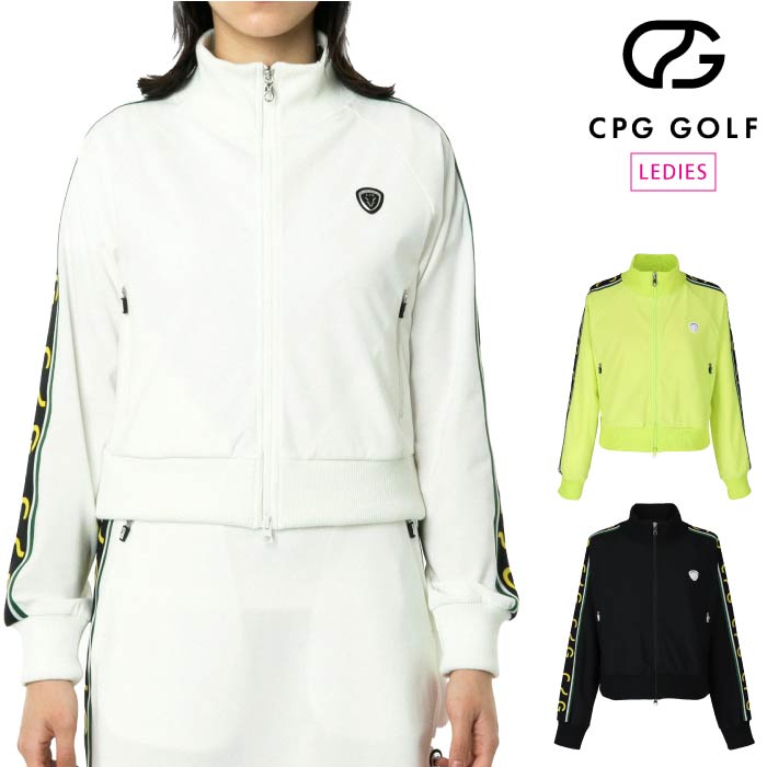 CPG GOLF シーピージーゴルフ ブルゾン ゴルフウェア レディース Hi-Streetストレッチメッシュショートトラックジャケット セットアップ対応 1103-24116