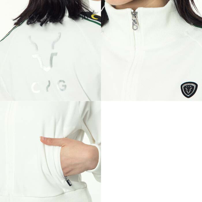 CPG GOLF シーピージーゴルフ ブルゾン ゴルフウェア レディース Hi-Streetストレッチメッシュショートトラックジャケット セットアップ対応 1103-24116