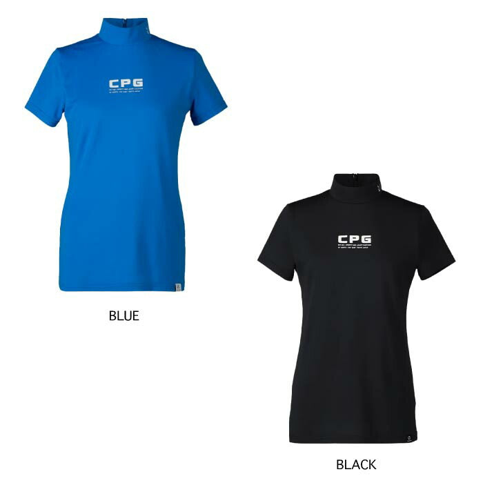 CPG GOLF シーピージーゴルフ ゴルフウェア レディース 半袖シャツ NEW LOGO MOCK NECK SS 吸水速乾 UVカット 消臭効果 1109-25102
