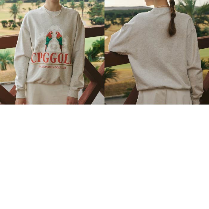 CPG GOLF シーピージーゴルフ ゴルフウェア レディース 長袖スウェットシャツ SWEAT SHIRTS オーバーサイズ 1109-25132