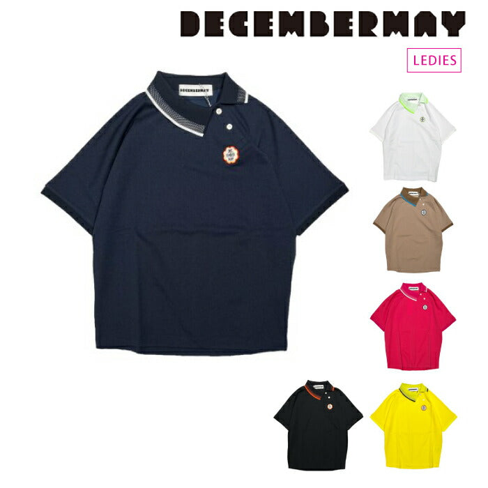 ゴルフウェア・キャディバッグ通販【ゴルフシティアルド】｜DECEMBERMAY ディセンバーメイ レディース Asymetly skipper  Polo UVカット 吸湿速乾 2-105-0119 – GOLFCITY ARD