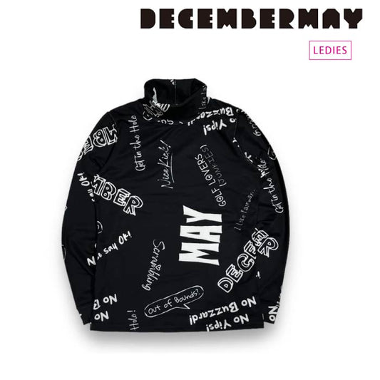 DECEMBERMAY ディセンバーメイ ゴルフウェア レディース 長袖シャツ Scribble graffiti turtleneck shirt / WOMAN 2-312-0509
