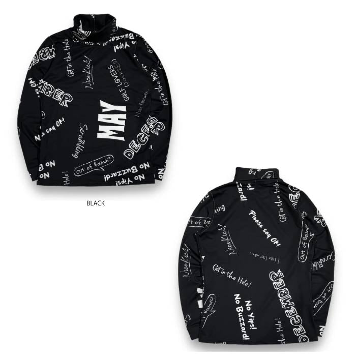 DECEMBERMAY ディセンバーメイ ゴルフウェア レディース 長袖シャツ Scribble graffiti turtleneck shirt / WOMAN 2-312-0509