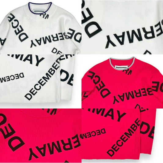 DECEMBERMAY ディセンバーメイ ゴルフウェア レディース ニット Logo pattern Rib knit/ WOMEN 2-412-1033
