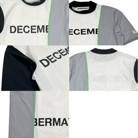 DECEMBERMAY ディセンバーメイ ゴルフウェア レディース モックネック Bi-color logo mock neck half sleeve shirt/ WOMEN 接触冷感機能 UV機能 2WAYストレッチ 透け防止 2-505-0152