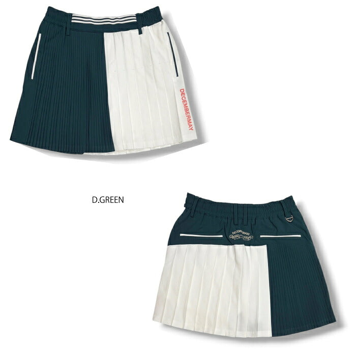 DECEMBERMAY ディセンバーメイ ゴルフウェア レディース Various pleated skirt WOMEN プリーツスカート アシンメトリーなデザイン2-612-2536