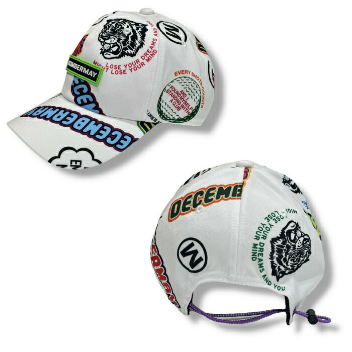 DECEMBERMAY ディセンバーメイ ゴルフウェア メンズ レディース Livelimix print cap UNISEX グラフィカル六方キャップ UVカット 汗染み防止 3-999-5019