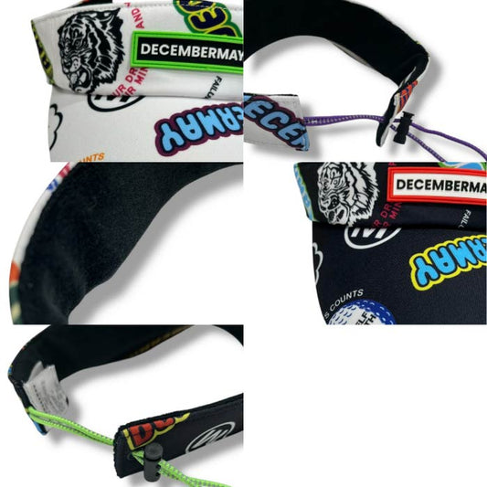 DECEMBERMAY ディセンバーメイ ゴルフ メンズ レディース Livelimix print visor/ UNISEX 軽量 速乾 UVカット 汗染み防止 3-999-5119
