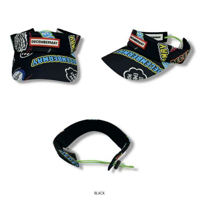 DECEMBERMAY ディセンバーメイ ゴルフ メンズ レディース Livelimix print visor/ UNISEX 軽量 速乾 UVカット 汗染み防止 3-999-5119