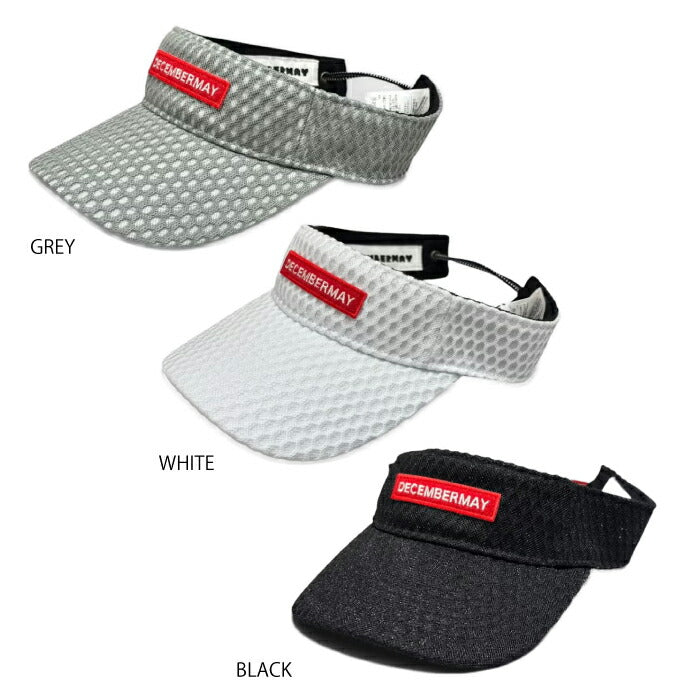 DECEMBERMAY ディセンバーメイ ゴルフウェア メンズ レディース Full mesh rogo Visor UNISEX メッシュバイザー 斬新なデザイン 3-999-5129