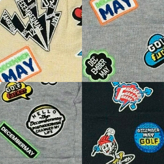 DECEMBERMAY ディセンバーメイ ゴルフウェア メンズ レディース Embroidery beanie/ UNISEX ユニセックス ニット 総柄刺繍ビーニー 保温性 3-999-5208