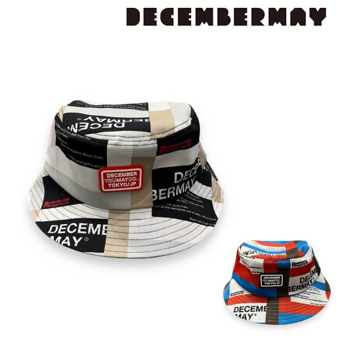 DECEMBERMAY ディセンバーメイ ゴルフ メンズ レディース 帽子 ハット Tricolor print bucket hat / UNISEX 速乾 耐久撥水 3-999-5331