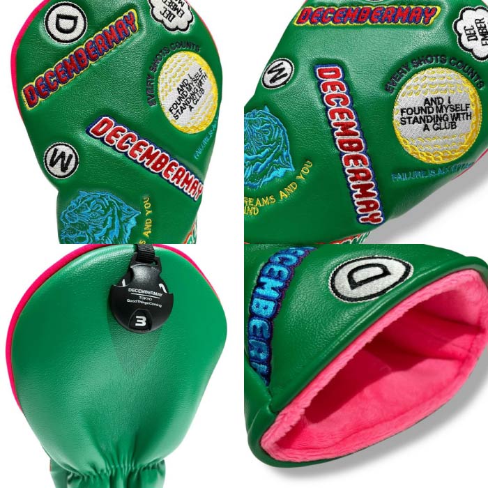 DECEMBERMAY ディセンバーメイ ゴルフ メンズ レディース Embroidery head cover for fairway wood フェアウェイウッド用 ヘッドカバー 3-999-8012