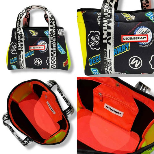 DECEMBERMAY ディセンバーメイ ゴルフ メンズ レディース カートバッグ Livelimix print 2WAY neoprene mini tote bag / UNISEX ミニトートバッグ 3-999-8526