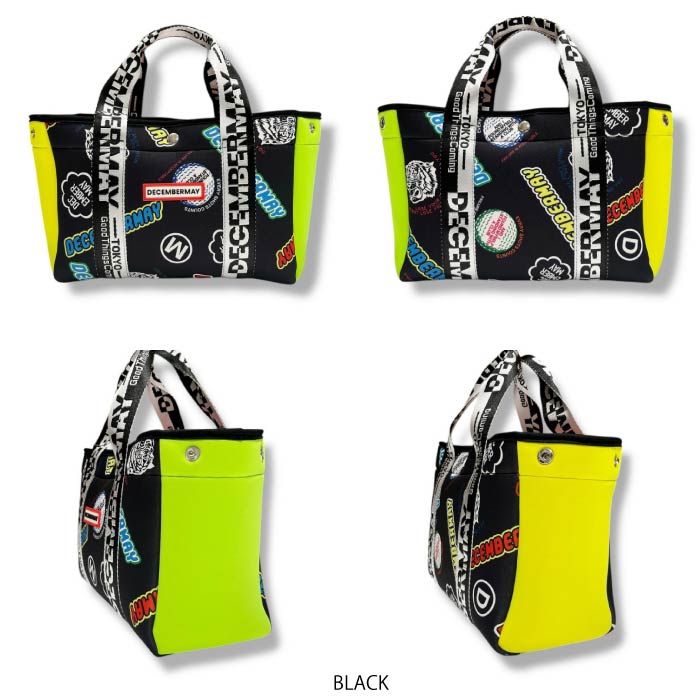 DECEMBERMAY ディセンバーメイ ゴルフ メンズ レディース カートバッグ Livelimix print 2WAY neoprene mini tote bag / UNISEX ミニトートバッグ 3-999-8526