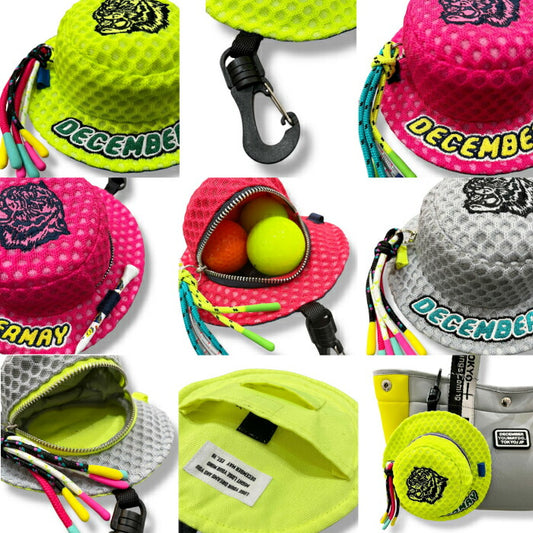 DECEMBERMAY ディセンバーメイ ゴルフ バケットハット型ポーチ メンズ レディース Mesh bucket hat pouch/ UNISEX 3-999-8531