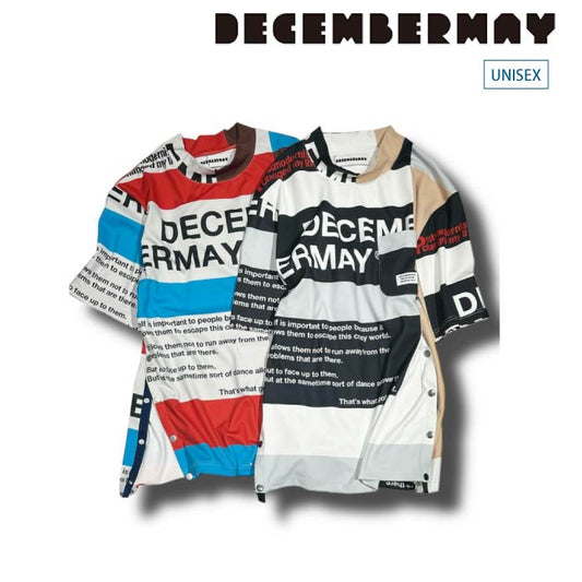 DECEMBERMAY ディセンバーメイ ゴルフウェア メンズ レディース 半袖モックネックシャツ Tricolor Half sleeve Tee/ UNISEX 4-505-1109