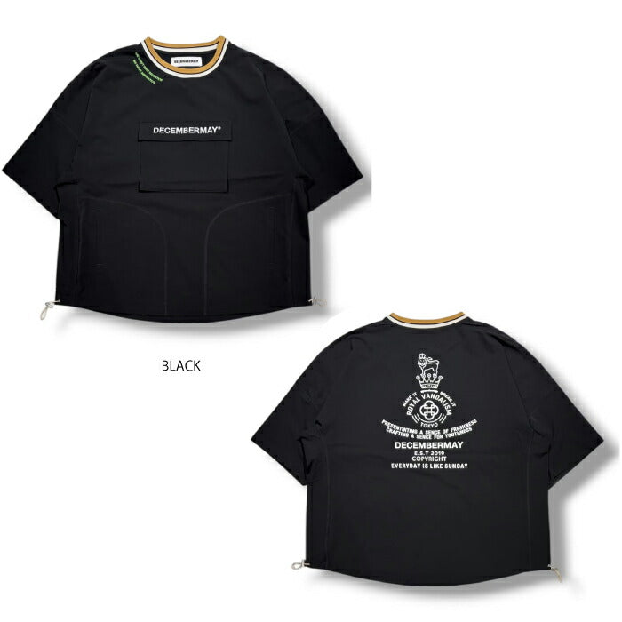 DECEMBERMAY ディセンバーメイ ゴルフウェア メンズ レディース ユニセックス Water repellent short sleeve shirt プルオーバー 半袖シャツ ストレッチ性 撥水素材 防風性 高機能素材 シワになりにくい ソフト ゆったり 4-605-1551