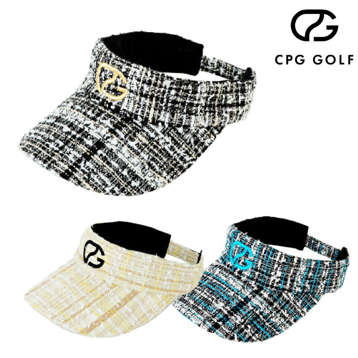 CPG GOLF シーピージーゴルフ レディース ツイードタイプバイザー 4514