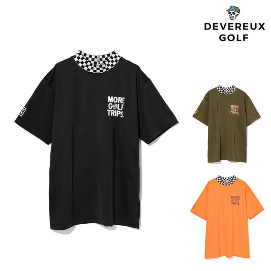 DEVEREUX GOLF デヴァローゴルフ ゴルフウェア メンズ More Trip チェッカーリブモックTEE 接触冷感機能 763572019
