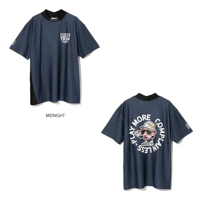 DEVEREUX GOLF デヴァローゴルフ ゴルフウェア メンズ Peachy ManeメッシュモックTEE 吸湿速乾 UVカット ストレッチ 高機能モックネックTシャツ 763572020