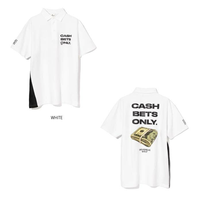 DEVEREUX GOLF デヴァローゴルフ ゴルフウェア メンズ Cash Betsメッシュポロ 吸湿速乾性 UVカット機能 ストレッチ性 763572021