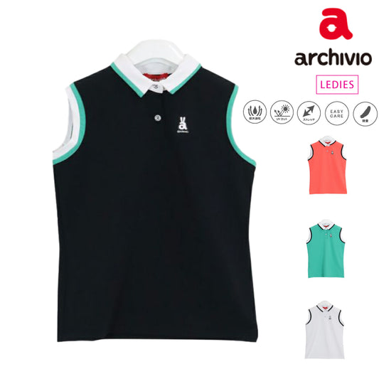 archivio アルチビオ レディース ノースリーブ 【UVカット/軽量/吸水速乾/ストレッチ/EASY CARE】A259507