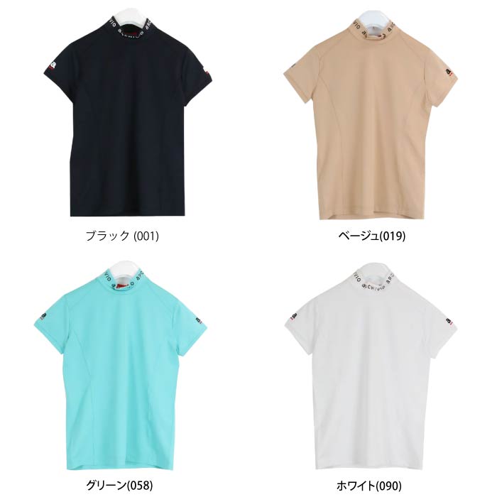 archivio アルチビオ ゴルフウェア 半袖シャツ レディース ハイネックロゴUV速乾プルオーバー UVケア 吸水速乾 A359315
