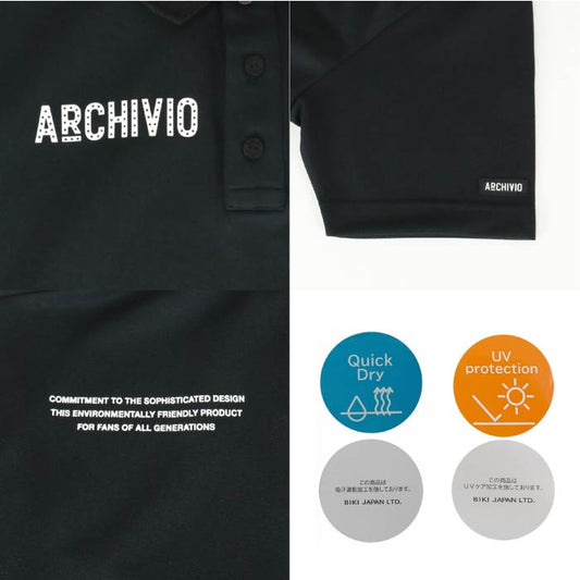 archivio アルチビオ ゴルフシャツ ゴルフウェア メンズ UV速乾カノコポロシャツ A369404