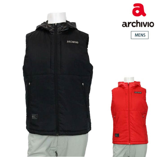 archivio アルチビオ ゴルフウェア メンズ フルジップ撥水中綿ベスト A424103